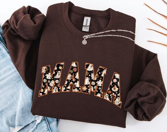 Retro Halloween Mama Sweatshirt, Halloween Gift for Mama, Spooky Mama Sweatshirt, Ghost Mama Shirt, Cute Mama Sweatshirt, Mama Halloween Tee