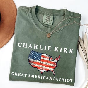 Comfort Colors® Be för Charlie Kirk-tröja, patriotisk Charlie Kirk-t-shirt, trosbaserad unisex-tröja, topp med politisk medvetenhet bild 2