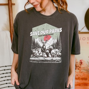 Comfort Colors® Save Our Parks Shirt, Protect Our National Parks Shirt, Nature Conservation Shirt, Environmental Awareness Shirt, Resist Tee