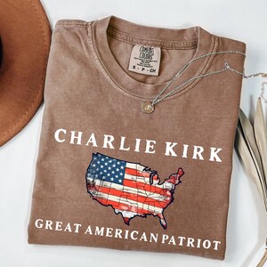 Comfort Colors® Be för Charlie Kirk-tröja, patriotisk Charlie Kirk-t-shirt, trosbaserad unisex-tröja, topp med politisk medvetenhet bild 6