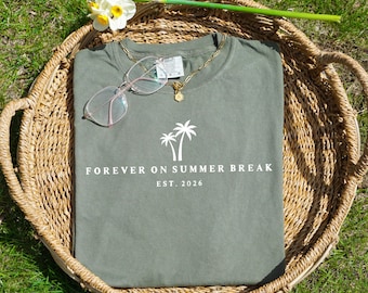 Comfort Colors® Forever On Summer Break Retirement Shirt, Teacher Retiring Gift, School's Out T-shirt