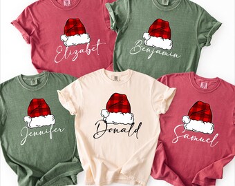 Custom Family Christmas 2026 Shirts, Family Matching Xmas Tees, Personalized Name Holiday Shirt