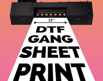 Transferência DTF personalizada: Folha DTF, Transferência Direta em Filme, Transferência Térmica Personalizada, Pronto para Impressão, Impressões Digitais