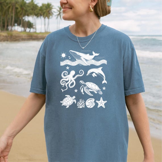 Comfort Colors® Respect The Locals Ocean Lover Shirt, Ocean Animal Shirt, Turtle Shirt, Ocean Shirt, Ocean Lover Gift, Nature Lover Tee