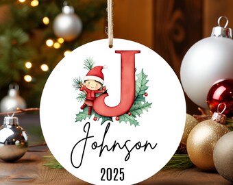 Personalized Letter Name Ornament, Custom Name Christmas Ornament, Family Christmas Ornament 2025