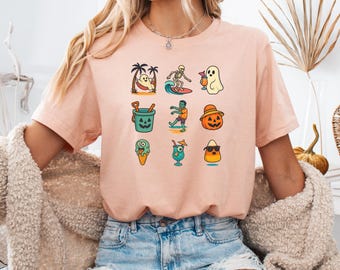 Summerween Ghost Pumpkin Shirt, Halloween Ghost Shirts, Spooky Summer Tee, Halloween Shirt, Halloween Beach Vibes Tee, Summer Spooky Season