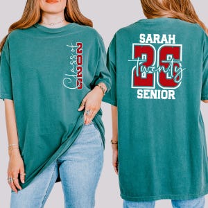 Comfort Colors® Personalized Senior 2026 Shirt, Class Of 26 Shirt, Graduation 2026 Shirt, Custom Name Graduation Gift, Senior Mom Gift Shirt