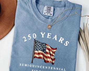 Comfort Colors® Retro USA 250 Years Shirt, Celebrate 250th Anniversary T-Shirt, USA Patriotic Shirts