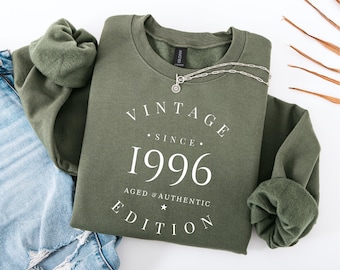 Aangepaste verjaardagssweater, trui 30e verjaardag, shirt 1996, 30e verjaardagscadeau voor vrouwen, mannen