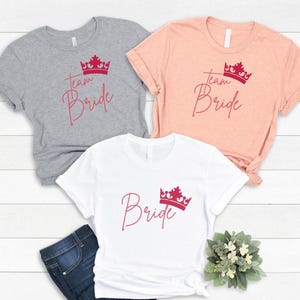 Personalized Bride Shirt, Custom Team Bride Shirts, Bachelorette Party Shirts, Bridesmaid Shirt, Squad Shirt, Bridal Party Gift, Wedding Tee