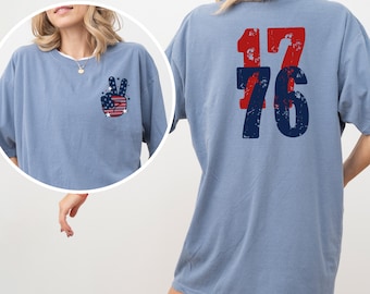 Comfort Colors® Retro USA 1776 Shirt, 4th of July Shirt, America Shirt, USA Patriotic Shirt, Independence Day Shirts, American Flag Shirt