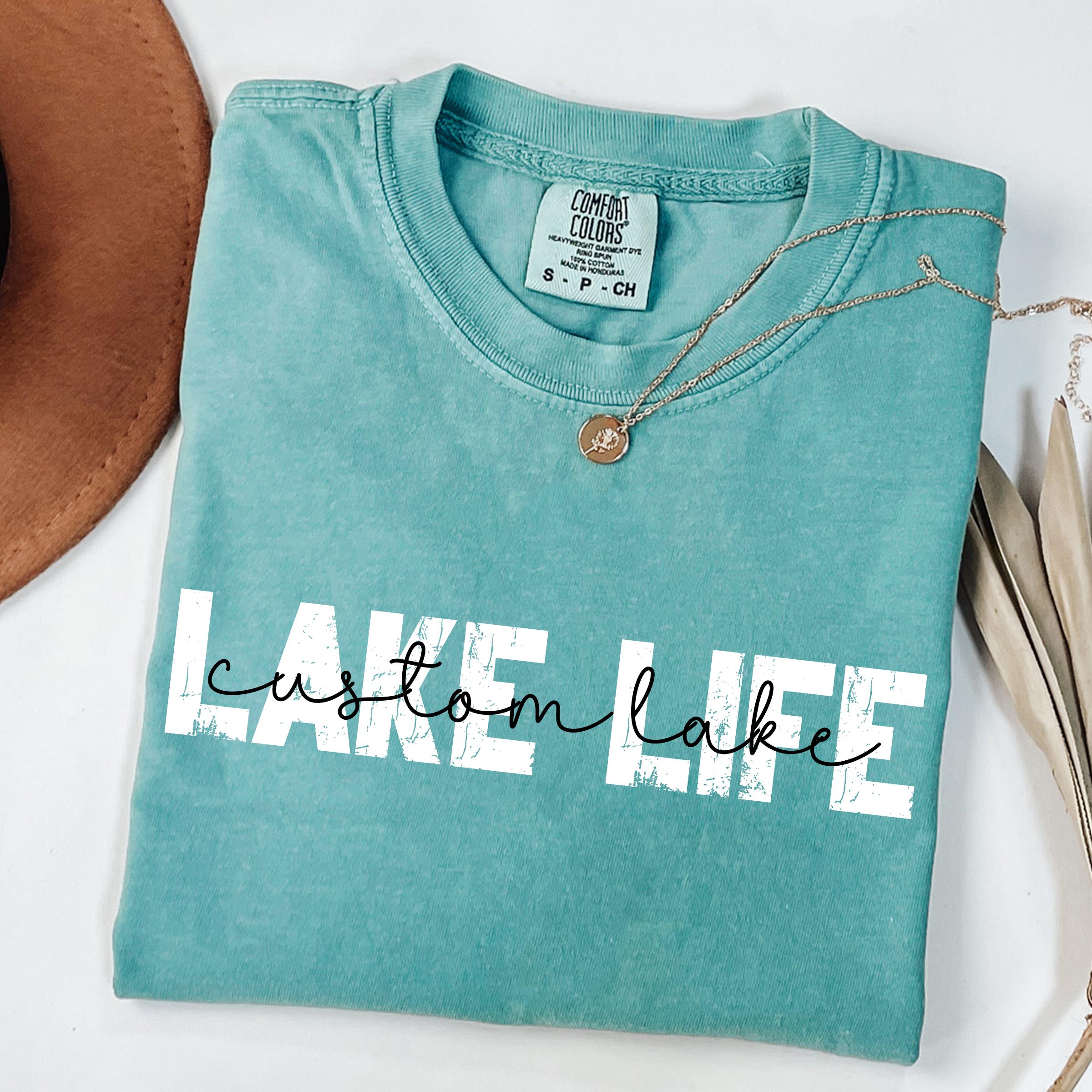 Comfort Colors® Custom Lake Life Shirt, Personalized Lake Shirt, Lake Lover Shirt, Lake Camping Tee, Lake Family Vacation Tee, Summer Shirt