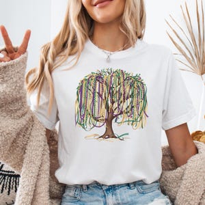 Mardi Gras Tree Shirt, Watercolor Mardi Gras Bead Tree Shirt, Mardi Gras Carnival Apparel, Mardi Gras Fat Tuesday Gift, Mardi Gras Shirts