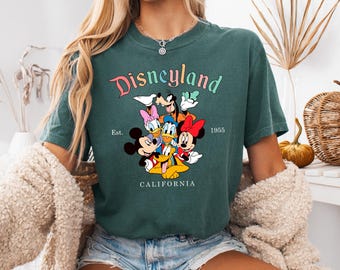 Retro Disneyland California Est 1955 Comfort Colors®-shirt, Mickey and Friends-shirt, Disney Vacation-T-shirt