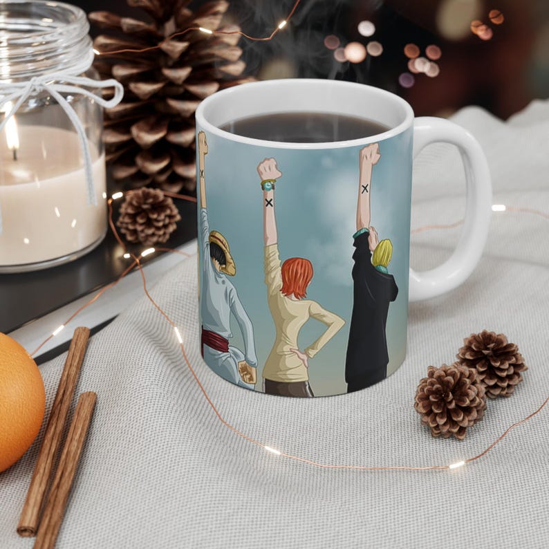 One Piece Mug, Anime, Manga,coffe Mug, Strawhats, Luffy, One Piece