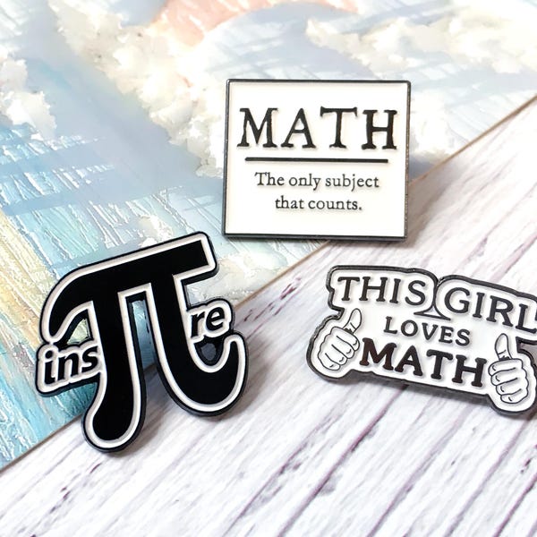 Math Enamel Pin Etsy