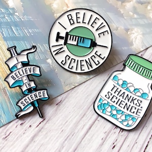 Biology Medicine Science Enamel Pin, STEM Badge Pin, Lapel Pin, Collar Pin, Brooch Accessory, Enamel Pin Set, Gift for Her Him