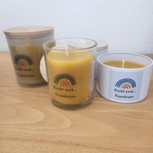Candle in a glass, beeswax candle, tin, saying, sayings