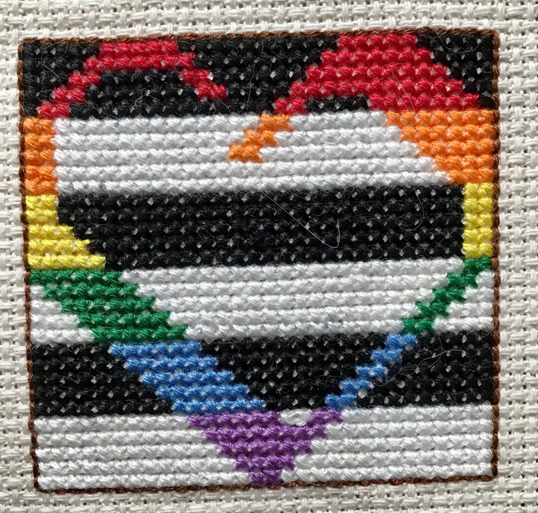 Ally Color Patterns Ally Heart Cross Stitch Pattern - Etsy