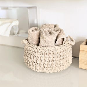 Cesto Portaoggetti In Cotone Per Bambini Con Manici 30x30cm