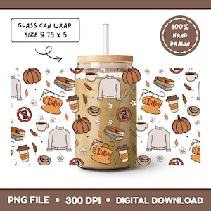 Gilmore 16oz Glass Can Wrap PNG UVDTF ( instant download )