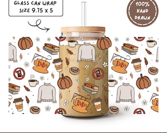 Gilmore 16oz Glass Can Wrap PNG UVDTF ( instant download )