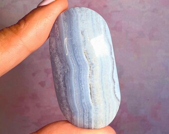Blue Lace Agate Palmstones