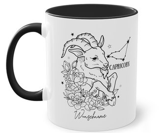 Tasse Sternzeichen Steinbock Personalisiert Geschenk mit Name Horoskop Steinbock mit Name