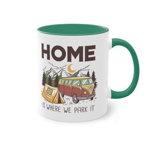 Tasse Camping Wohnmobil Tasse Urlaub Auto Camping Wild Parken Becher Home Kaffee Tasse Camper Dark Green