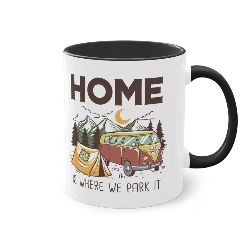 Tasse Camping Wohnmobil Tasse Urlaub Auto Camping Wild Parken Becher Home Kaffee Tasse Camper Black