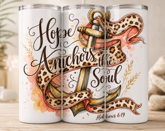 Christlicher Anker (PNG), Sublimationsdesign mit Hoffnungsbotschaft (Digitaler Download)