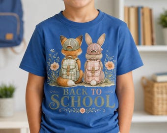 Fuchs- und Hasen-Schul-Cliparts: Waldtiere in Aquarell (PNG-Digitalgrafik)