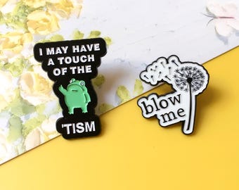Funny Frog, Dandelion Enamel Pin | Cute Pin Badge | Lapel Pin | Enamel Pin Set for Backpacks | Birthday Gift for Her/Him
