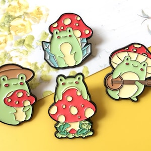 Adorable Frog Enamel Pin | Cute Pin Badge | Lapel Pin | Enamel Pin Set for Backpacks | Birthday Gift for Her/Him