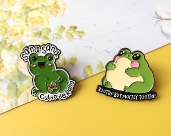 Funny Frog Enamel Pin | Cute Pin Badge | Lapel Pin | Enamel Pin Set for Backpacks | Birthday Gift for Her/Him