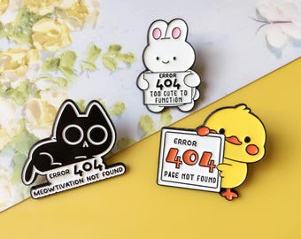 Duck, Cat, Rabbit Enamel Pin | Cute Pin Badge | Lapel Pin | Enamel Pin Set for Backpacks | Birthday Gift for Her/Him