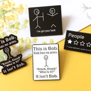Humorous Quotes Enamel Pin | Cute Pin Badge | Lapel Pin | Enamel Pin Set for Backpacks | Birthday Gift for Her/Him