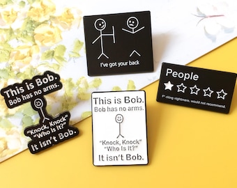Pin de esmalte con citas humorísticas / Pin bonito / Pin de solapa / Juego de pines de esmalte para mochilas / Regalo de cumpleaños para ella/él
