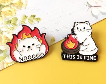 Lovely Kitten Enamel Pin | Cute Cat Pin Badge | Lapel Pin | Enamel Pin Set for Backpacks | Birthday Gift for Her/Him
