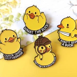 Funny Little Duck Enamel Pin | Cute Pin Badge | Lapel Pin | Enamel Pin Set for Backpacks | Birthday Gift for Her/Him