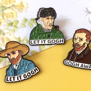 Funny Van Gogh Enamel Pin | Creative Pin Badge | Lapel Pin | Enamel Pin Set for Backpacks | Birthday Gift for Her/Him