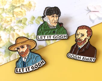 Funny Van Gogh Enamel Pin | Creative Pin Badge | Lapel Pin | Enamel Pin Set for Backpacks | Birthday Gift for Her/Him
