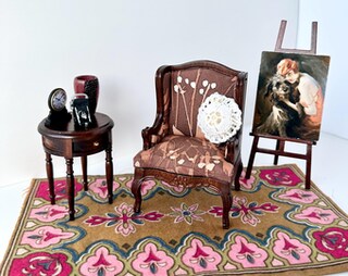 Set Di Mobili In Miniatura Scala 1:12 - Poltrona Divano Con Cuscino Per Casa Delle Bambole, Accessorio In Legno Fai-da-te