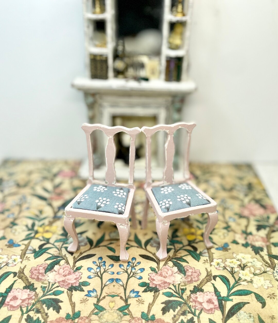 Vintage Dollhouse Chairs Dollhouse Dining Chairs Miniature Etsy