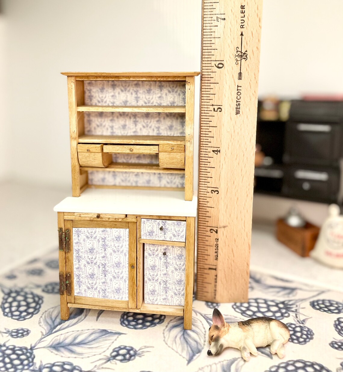 Dollhouse Kitchen Hutch Miniature Hutch Dollhouse Etsy