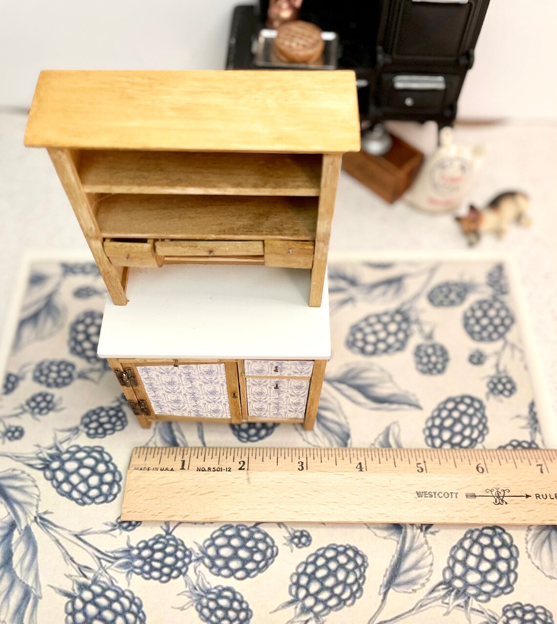 Dollhouse Kitchen Hutch Miniature Hutch Dollhouse Etsy