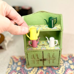 Dollhouse Tea Kettle, Miniature Tea Kettle, Dollhouse Tea Pot, Shabby Chic Decor, Dollhouse Furniture- 1:12