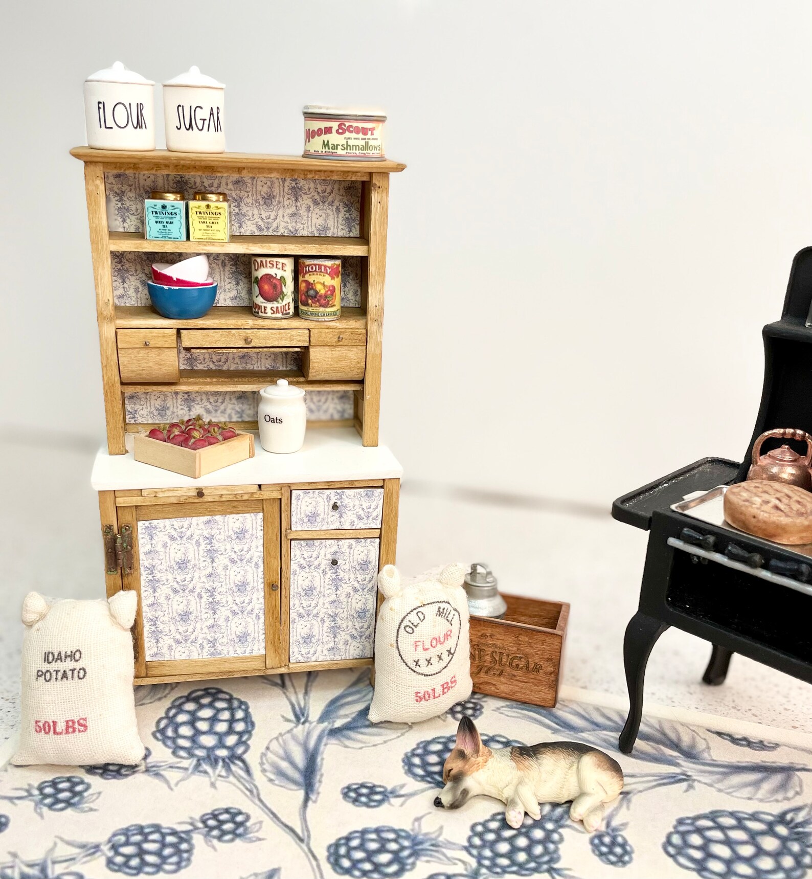 Dollhouse Kitchen Hutch Miniature Hutch Dollhouse Etsy