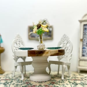 Dollhouse Chairs, Miniature Chairs, Dining Room Chairs, Dollhouse Furniture, Shabby Chic - OOAK - 1:12