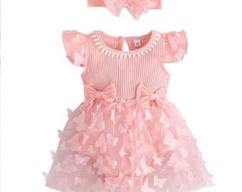 Sweet Tulle Butterfly Summer Dress Size 3mo - 24mo